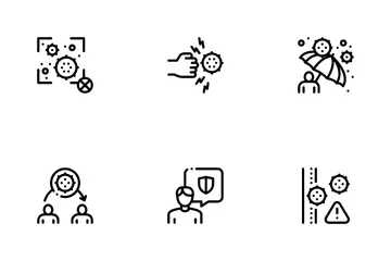 Immunity Human Biological Defense Icon Pack