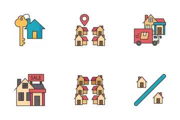 Imobiliária Pacote de Ícones