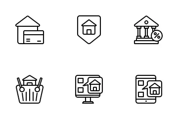 Imobiliária Pacote de Ícones