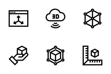 Impresión 3d Paquete de Iconos