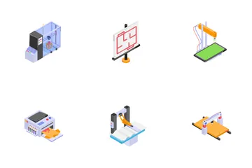 Impressao 3D Pacote de Ícones