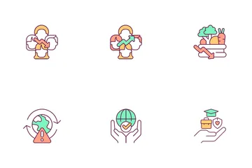 Inclusive Growth And Sustainable Development Icon Pack