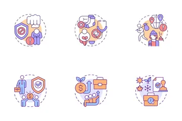 Inclusive Growth And Sustainable Development Icon Pack