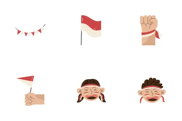 Día de la Independencia de Indonesia Paquete de Iconos