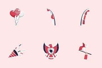 Indonesia Independence Sticker Icon Pack