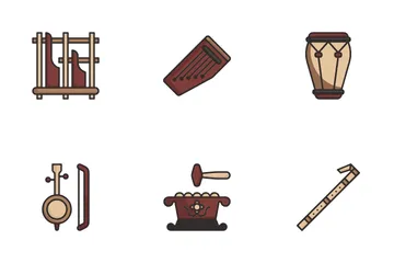 Indonesia Traditional Music Icon Pack