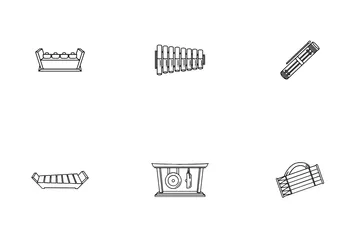 Indonesia Traditional Musical Instrument Icon Pack