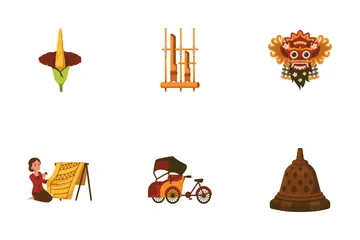 Indonesian Culture And Landmarks Icon Pack