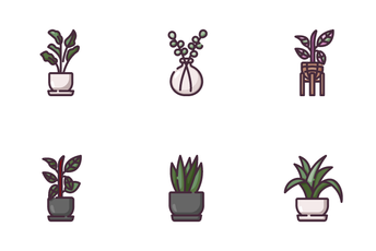 Indoor Plants Icon Pack
