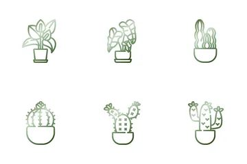 Indoor Plants Icon Pack