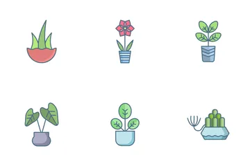 Indoor Plants Icon Pack