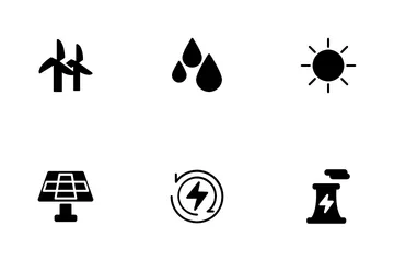 Indústria de energia Pacote de Ícones