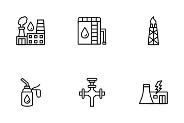 Indústria de Petróleo e Gás Pacote de Ícones