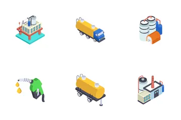 Petróleo y industria petrolera Paquete de Iconos