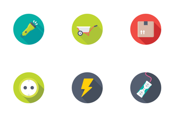 Industrial And Construction Flat Icons 3 Icon Pack
