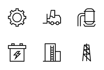 Industrial Processes Icons Icon Pack