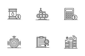 Industrial Production And Factory Automation Icon Pack