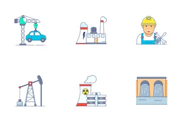 Industrial, Production, Factory Automation, Smart Industries Icon Pack