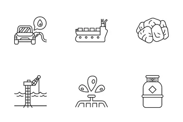 Industrie du pétrole et du gaz Icon Pack