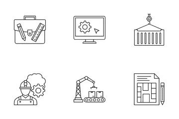 Industrie und Bau Symbolpack