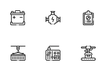 Industrieller Prozess Symbolpack