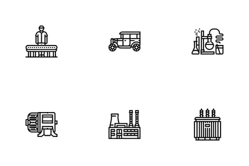 Industry 2.0 Automation Robotics Icon Pack