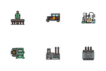Industry 2.0 Automation Robotics Icon Pack