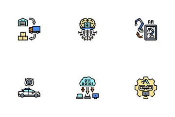 Industry 4.0 Automation Robotics Icon Pack