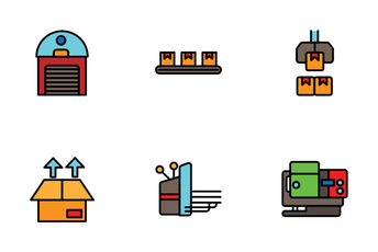 Industry And Mass Production Icon Pack