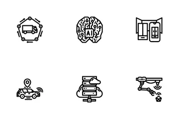 Industry For Automation Robotics Icon Pack
