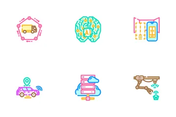 Industry For Automation Robotics Icon Pack