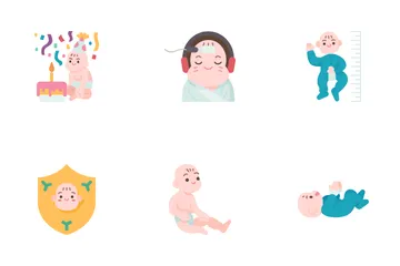 유아 아기 아이콘 팩