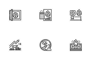 Inflation Financial World Problem Icon Pack