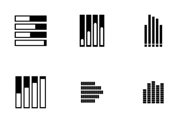 Infografía de barras y gráfico circular Vol. 4 Paquete de Iconos