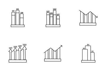 Gráfico de crecimiento infográfico Vol 2 Paquete de Iconos