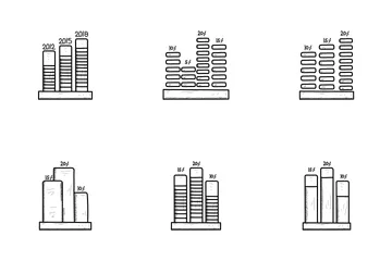 Gráfico de crecimiento infográfico Vol 2 Paquete de Iconos