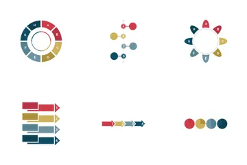 Gráfico de barras e pizza infográfico Vol 2 Pacote de Ícones