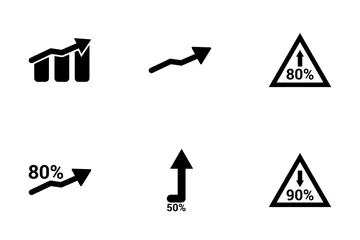 Gráfico de barras e pizza infográfico Vol 5 Icon Pack