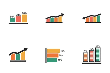 Infografik Bar & Wachstum Band 9 Symbolpack