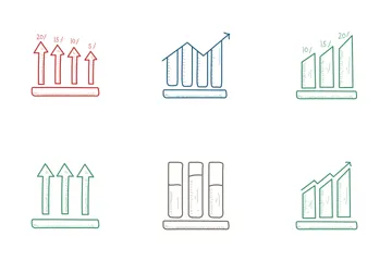 Infografik-Wachstumsdiagramm Band 1 Symbolpack