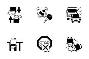 Infracciones de tráfico Paquete de Iconos
