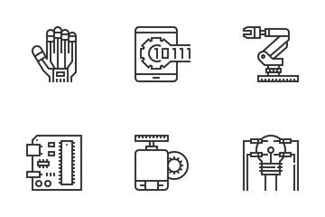 Ingeniería Robótica Paquete de Iconos