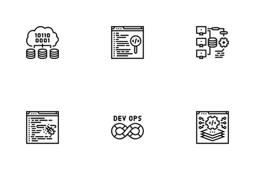 Ingénieur Logiciel Code Informatique Pack d'Icônes