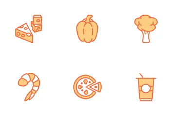 Ingrédient de pizza Icon Pack