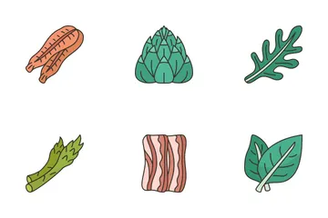 Ingredientes para pizza Paquete de Iconos