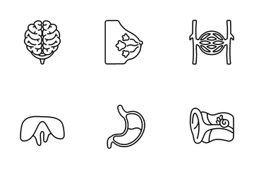 Innere menschliche Organe Symbolpack