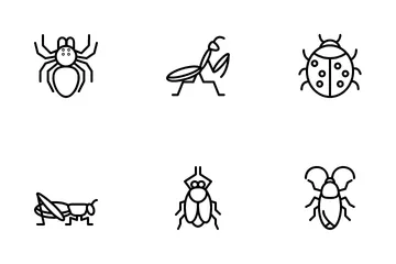 Insect Outline Icon Pack