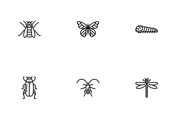 곤충, 거미 및 벌레 아이콘 팩