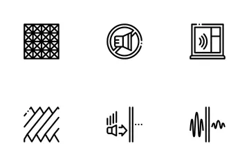 Matériau de construction d'insonorisation Pack d'Icônes