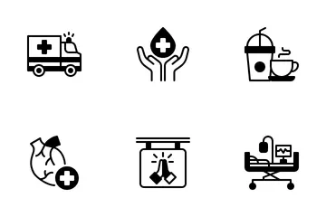 Instalaciones hospitalarias Paquete de Iconos